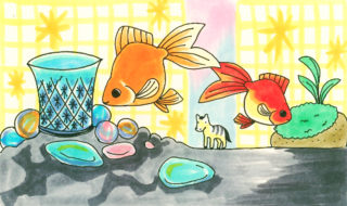 春！ 金魚水槽をおしゃれに飾る レイアウト に おすすめな小物を紹介！