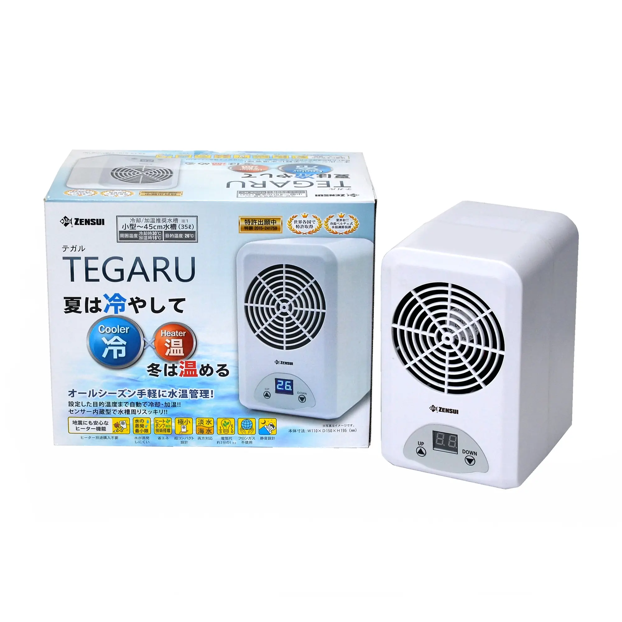 ZENSUI TEGARU      水槽用ヒーター&クーラー ゼンスイに取材！今売れてる超小型クーラー『TEGARU』の凄さと秘密とは